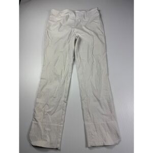 Soft Surroundings White Textured Pants Split Hem Casual‎ Size M
